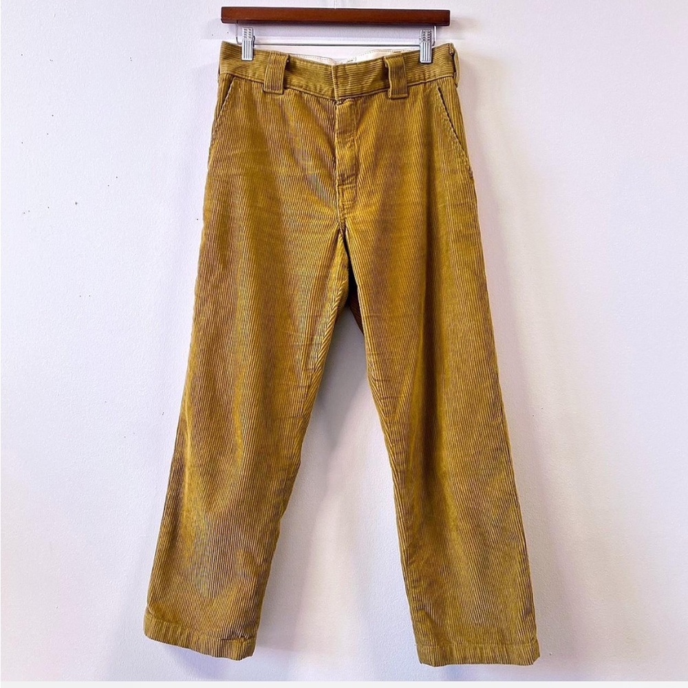 Mustard Corduroy Cropped Pants - Picture 3 of 6
